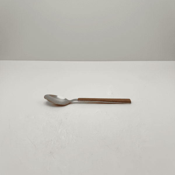 6 Piece Essential Spoon Set with Wood Handle - Small Size