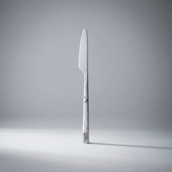 6 Piece Knife Set with White Marble Handle
