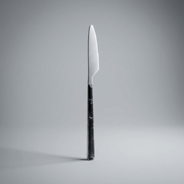 6 Piece Kitchen Black Marble Knife Set