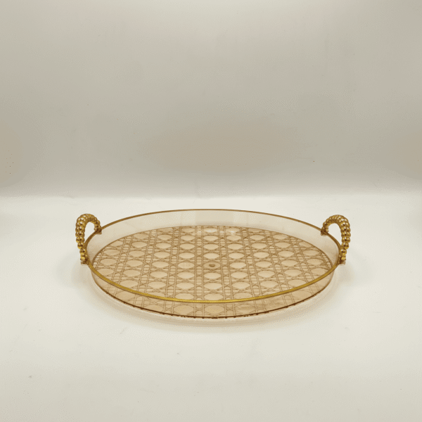 Large Modern Plastic Tray Round 33.5cm – Practical & Stylish | Mint LB