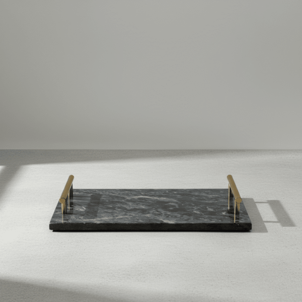 Modern Black Marble Tray 30x20cm – Elegant Serving Solution | Mint LB