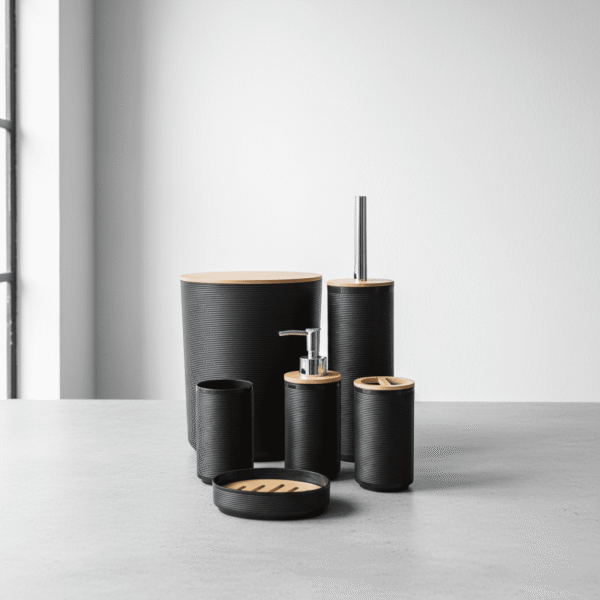 Premium Black Bathroom Set – Modern Elegant Finish