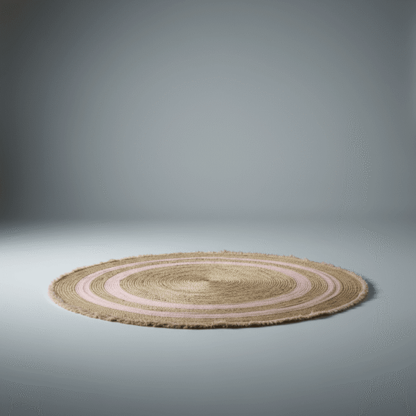 120cm Modern Round Carpet – Elegant Pink Accent | Mint LB