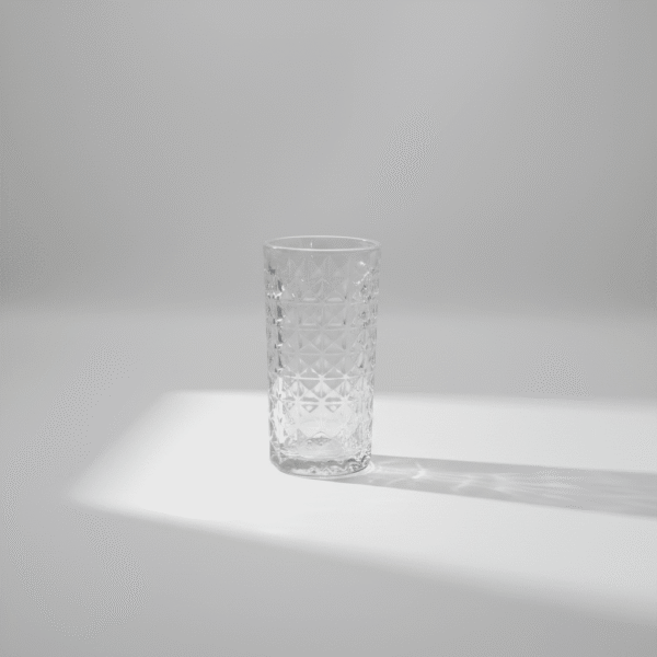 6 Piece Long Glass Cups - Modern Elegant Set | Mint LB