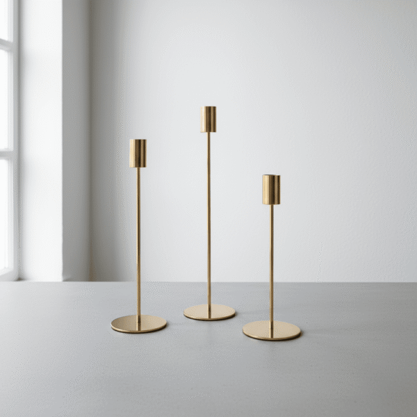 Premium Gold Candle Holder Set – Elegant Minimalist Accent