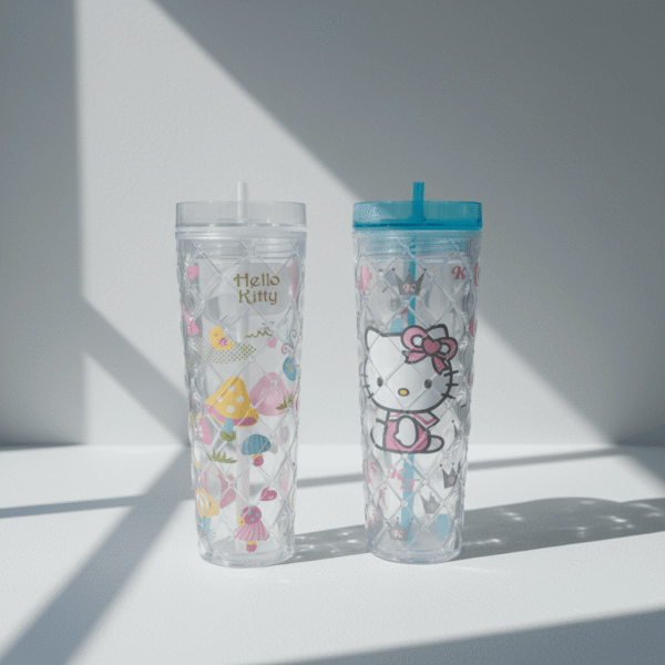 Charming Clear Hello Kitty Water Cup – Perfect for Kids & Collectors