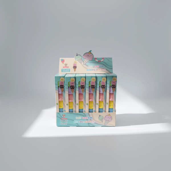Premium Pastel Ice Cream Highlighters – Fun Vibrant Stationery