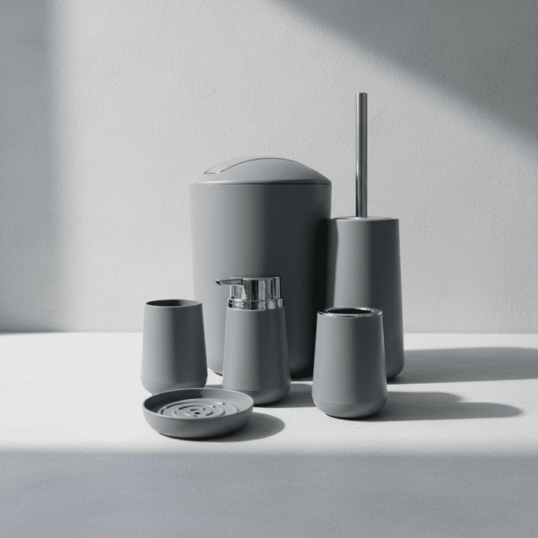 Premium Slate Grey Bathroom Set – Elegant 6-Piece Modern Touch