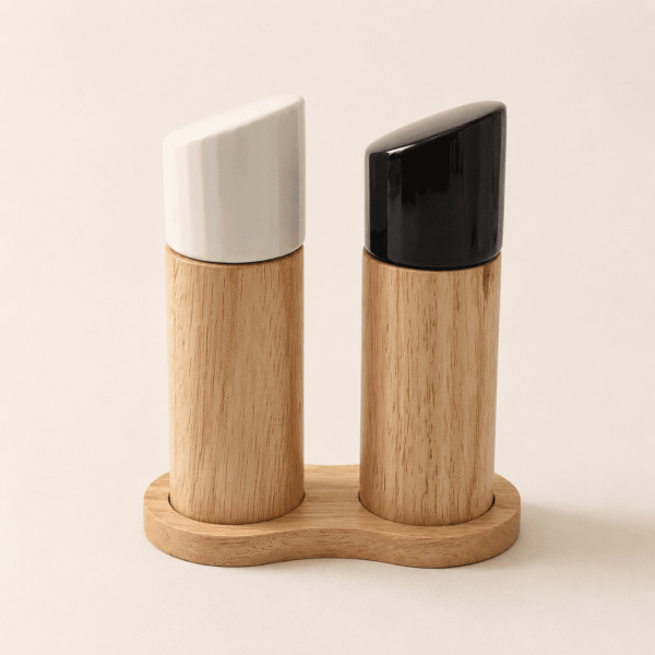 Pepper Mill, Set of Two With Tray