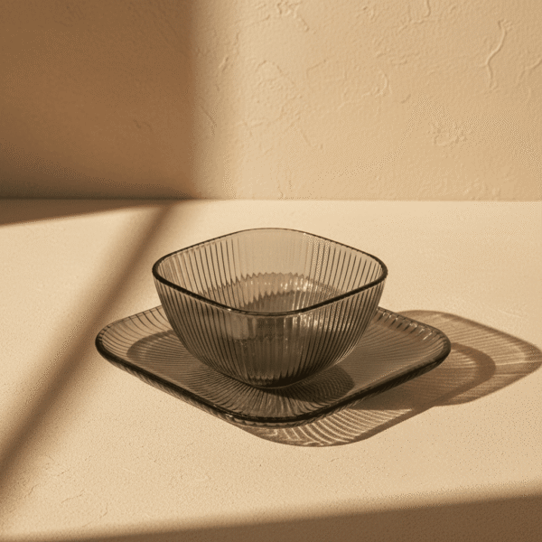 12 Piece Glass Bowl & Plate Set - Essential Elegant Serveware | Mint LB