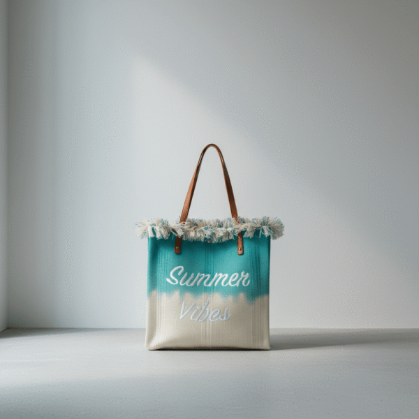 Premium Teal & Sand Beach Bag – Perfect Summer Vibes