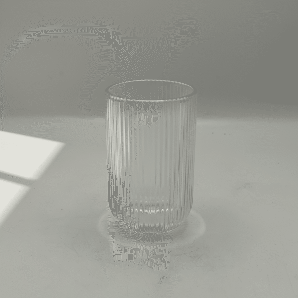 6 Essential Glass Cup Set 400ML - Vintage & Elegant Style | Mint LB