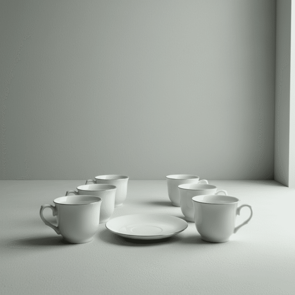 6 Piece Coffee Cup Set – Essential & Elegant White | Mint LB