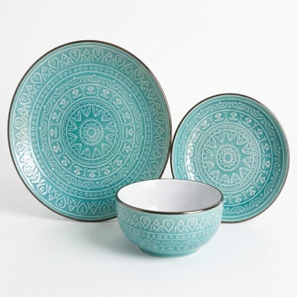 The Teal Heritage Ceramic Collection - 12pieces