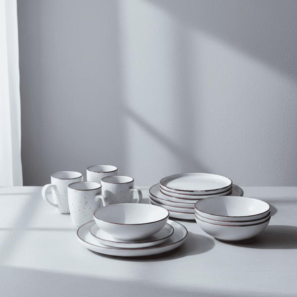 16 Piece Dinnerware Plate Set - Modern Essential Elegance | Mint LB